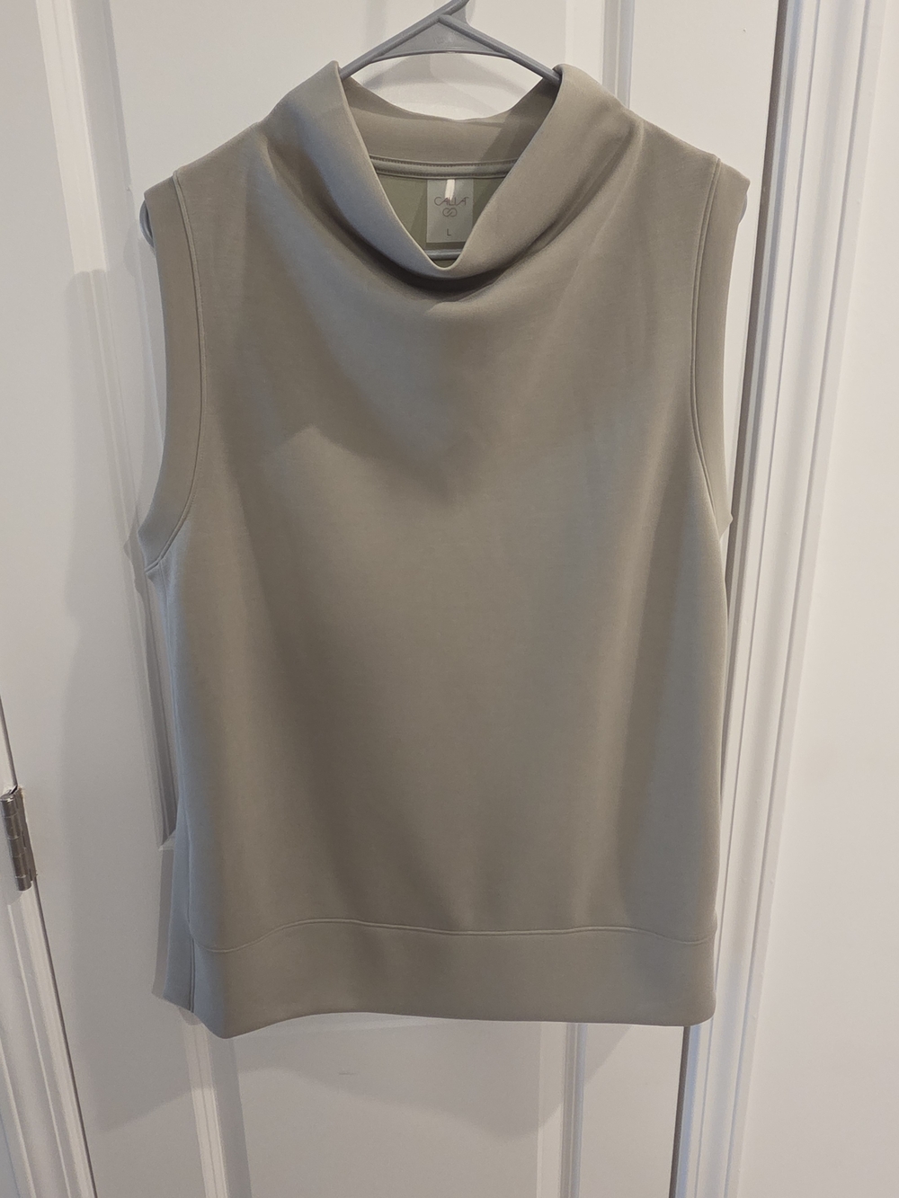 CALIA Sleeveless Cowl Neck Tunic - Light Green